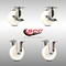 Service Caster 4 Inch 316SS Nylon Wheel Swivel Top Plate Caster Brake 2 Rigid SCC, 2PK SCC-SS31620S414-NYS-TLB-2-R-2 - alternate 2